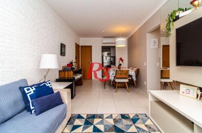 Apartamento com 2 dormitórios à venda, 83 m² por R$ 915.000,00 - Gonzaga - Santos/SP