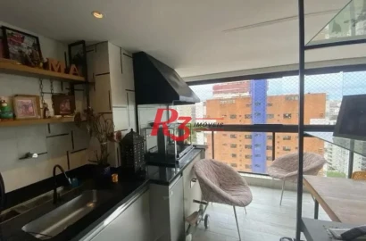 Apartamento com 2 dormitórios à venda, 85 m² por R$ 1.400.000,00 - Gonzaga - Santos/SP