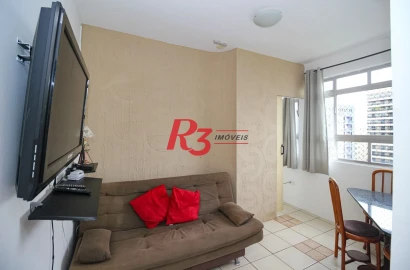 Apartamento com 1 dormitório para alugar, 40 m² por R$ 3.000,00/mês - Ponta da Praia - Santos/SP