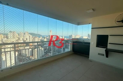 Apartamento para alugar, 150 m² por R$ 9.547,79/mês - Marapé - Santos/SP