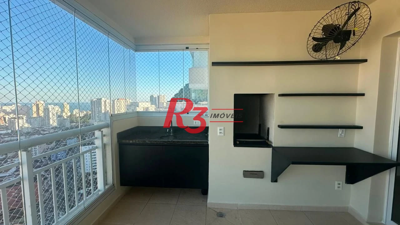 Apartamento para alugar, 150 m² por R$ 9.547,79/mês - Marapé - Santos/SP