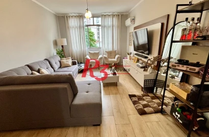 Apartamento com 2 dormitórios à venda, 122 m² por R$ 850.000,00 - Boqueirão - Santos/SP