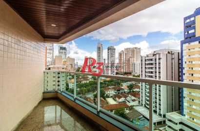 Apartamento com 3 dormitórios para alugar, 180 m² por R$ 10.800,02/mês - Boqueirão - Santos/SP