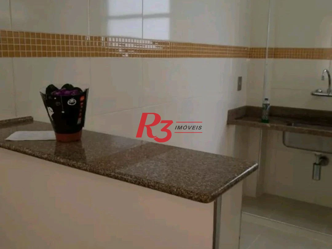 Apartamento com 1 dormitório para alugar, 60 m² por R$ 3.950,00/mês - Aparecida - Santos/SP