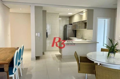 Apartamento para alugar, 96 m² por R$ 9.000,00/mês - Aparecida - Santos/SP