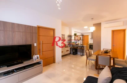 Apartamento com 3 dormitórios à venda, 110 m² por R$ 1.800.000,00 - Boqueirão - Santos/SP