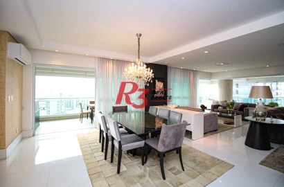 Apartamento com 4 dormitórios para alugar, 360 m² por R$ 37.500,00/mês - Gonzaga - Santos/SP