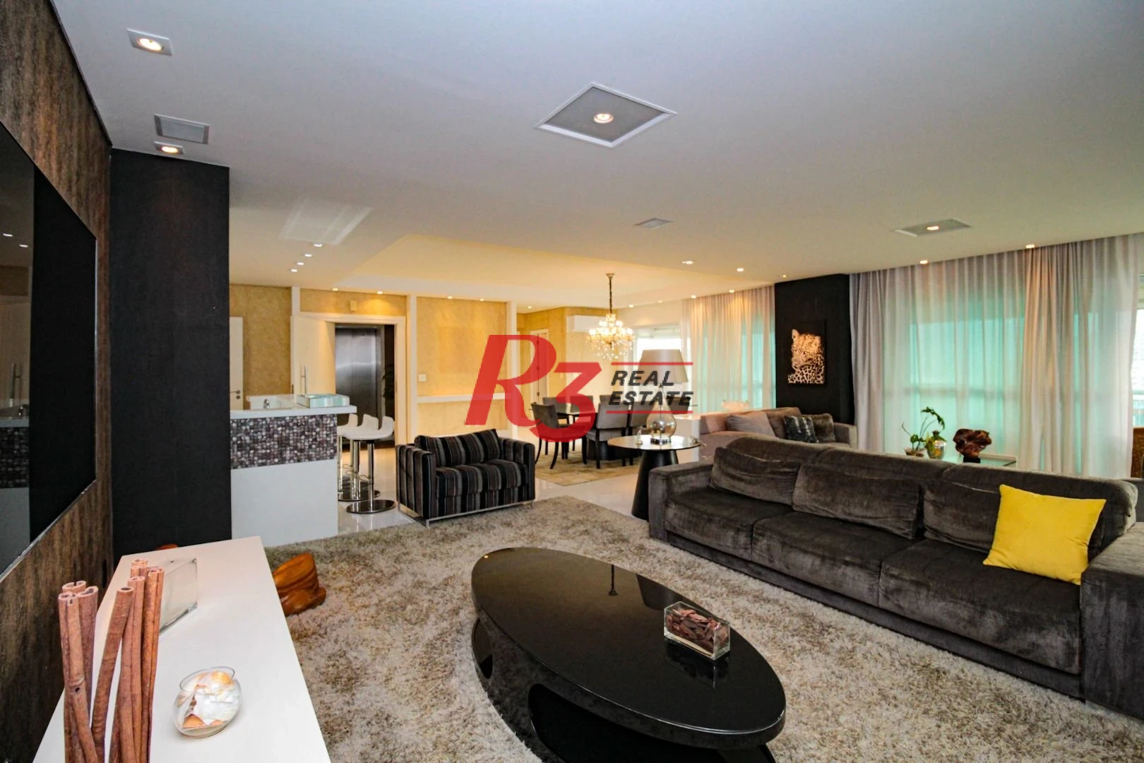Apartamento com 4 dormitórios para alugar, 360 m² por R$ 37.500,00/mês - Gonzaga - Santos/SP