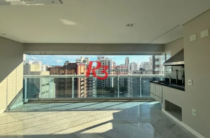 Apartamento com 3 dormitórios à venda, 143 m² por R$ 3.000.000,00 - Boqueirão - Santos/SP