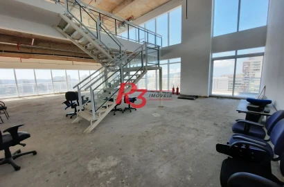 Andar Corporativo para alugar, 648 m² por R$ 52.300,00/mês - Gonzaga - Santos/SP