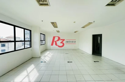 Sala, 76 m² - venda por R$ 300.000,00 ou aluguel por R$ 3.000,00/mês - Centro - Santos/SP