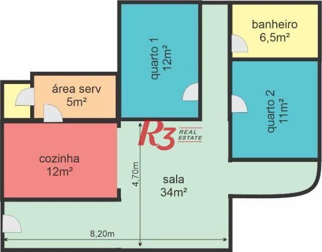 Apartamento de 2 dormitórios a venda na Paia do Gonzaguinha.