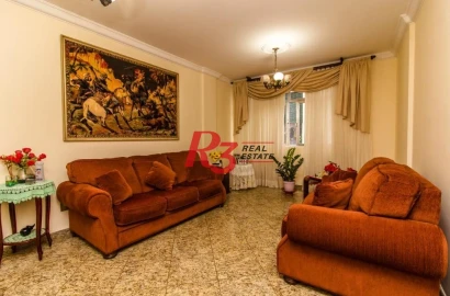 Apartamento com 3 dormitórios à venda, 136 m² - José Menino - Santos/SP