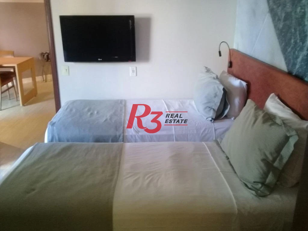 Flat com 1 dormitório, 50 m² - venda ou aluguel - Gonzaga - Santos/SP