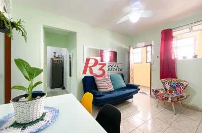 Apartamento com 1 dormitório à venda, 51 m² por R$ 437.000,00 - Gonzaga - Santos/SP
