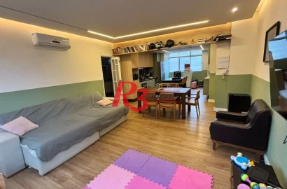 Apartamento com 3 dormitórios à venda, 157 m² por R$ 1.200.000,00 - Aparecida - Santos/SP