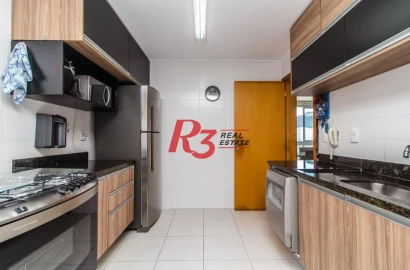 Apartamento com 3 dormitórios à venda, 92 m² - Marapé - Santos/SP