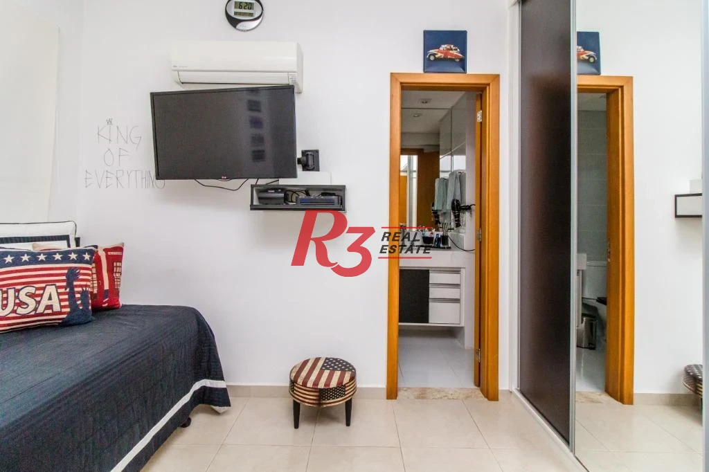 Apartamento com 4 dormitórios à venda, 191 m² - Gonzaga - Santos/SP