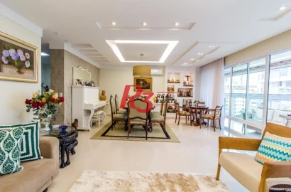 Apartamento com 4 dormitórios à venda, 191 m² - Gonzaga - Santos/SP
