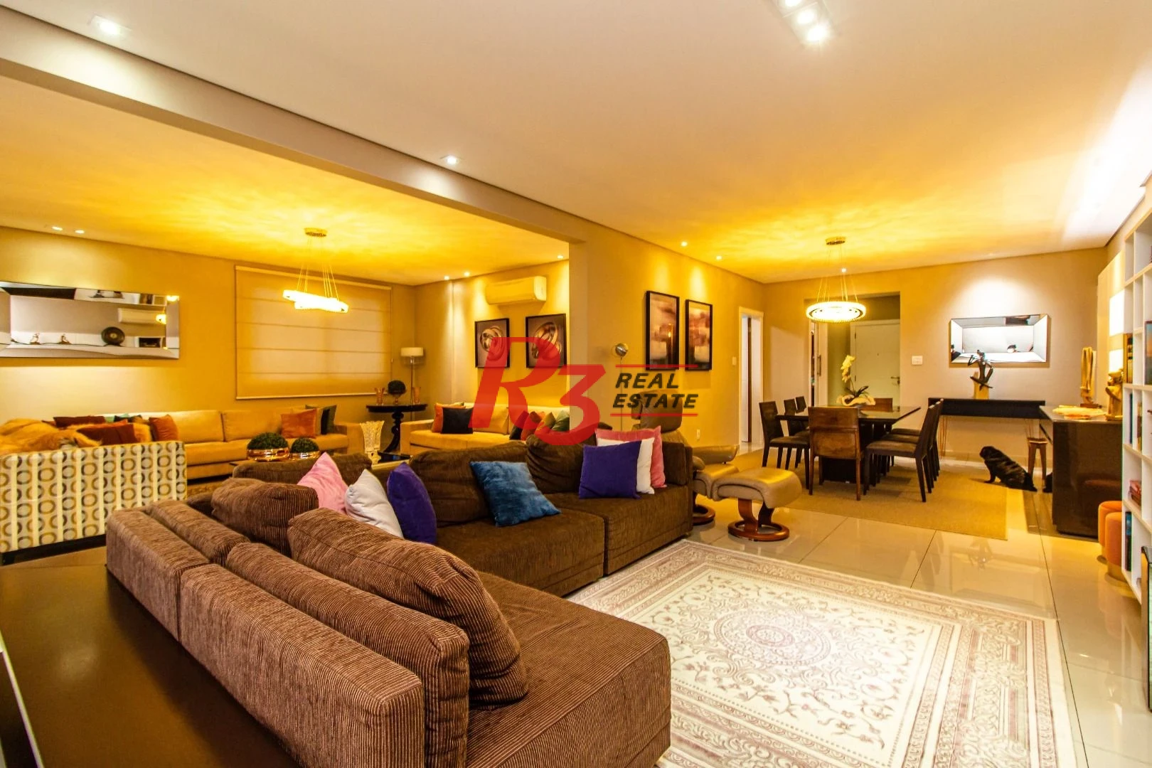 Apartamento com 3 dormitórios para alugar, 241 m² por R$ 10.000,00/mês - Aparecida - Santos/SP