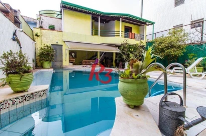 Casa com 3 dormitórios à venda, 360 m²  - Aparecida - Santos/SP