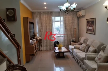 Cobertura com 2 dormitórios à venda, 260 m² por R$ 1.360.000,00 - Campo Grande - Santos/SP
