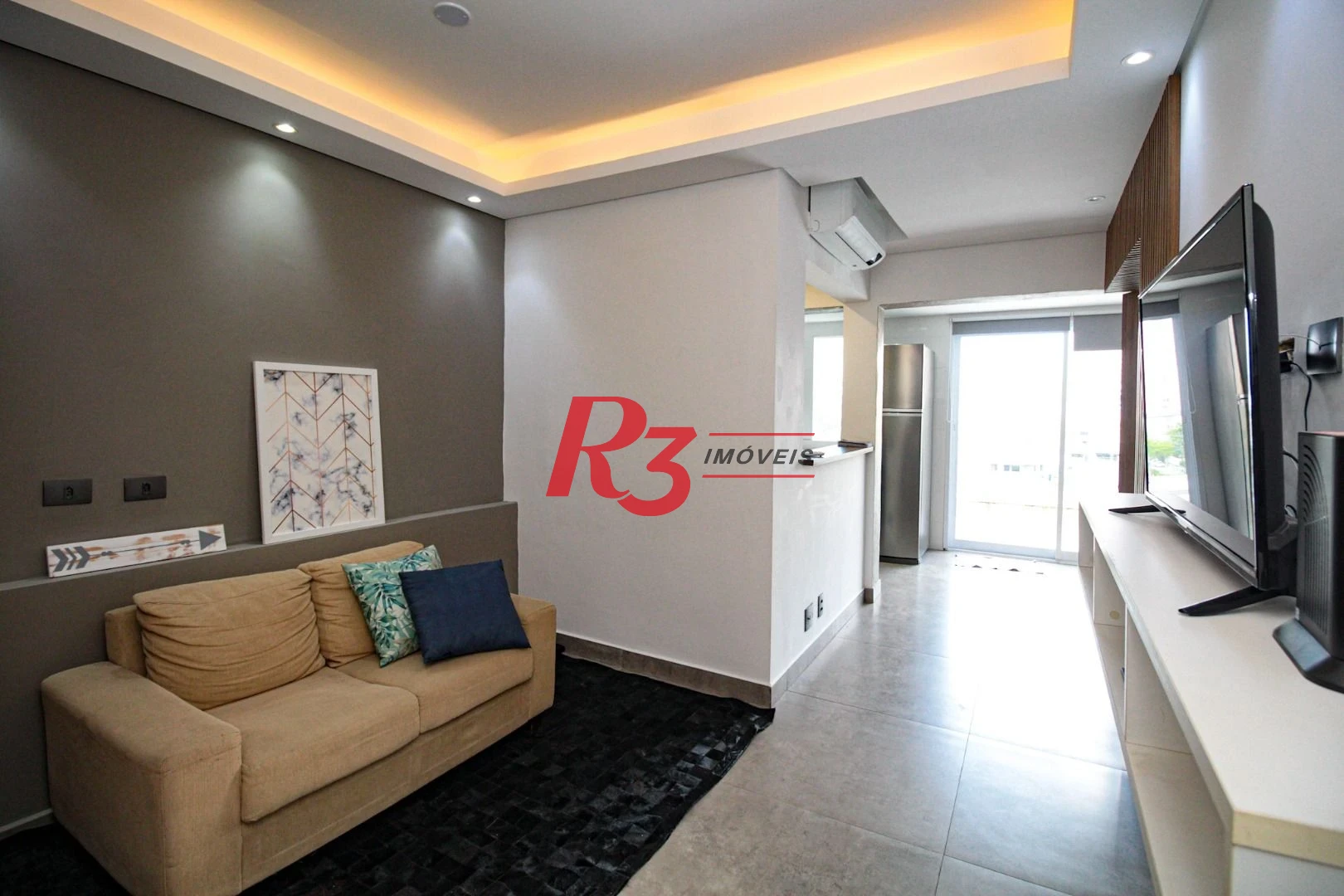 Apartamento Garden com 1 dormitório para alugar, 78 m² por R$ 5.050,00/mês - Ponta da Praia - Santos/SP
