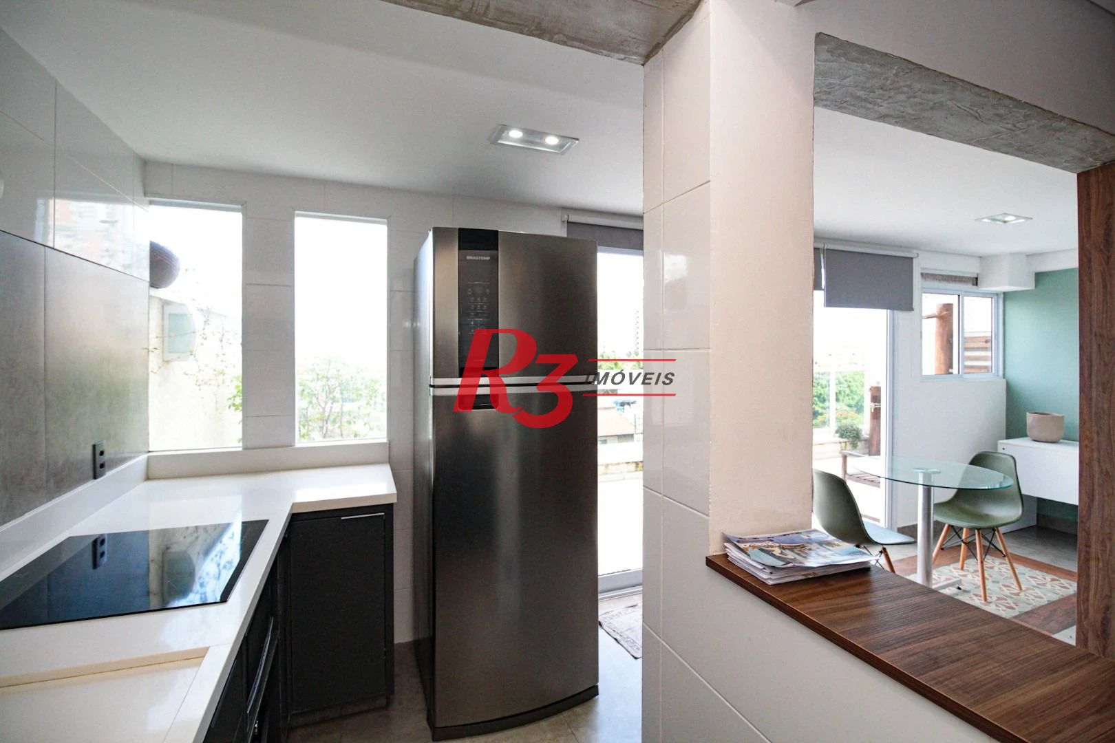 Apartamento Garden com 1 dormitório para alugar, 78 m² por R$ 5.050,00/mês - Ponta da Praia - Santos/SP