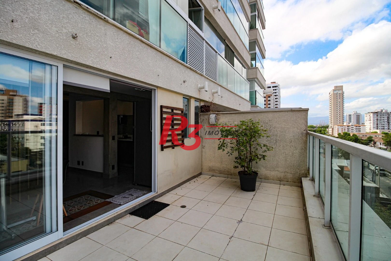 Apartamento Garden com 1 dormitório para alugar, 78 m² por R$ 5.050,00/mês - Ponta da Praia - Santos/SP