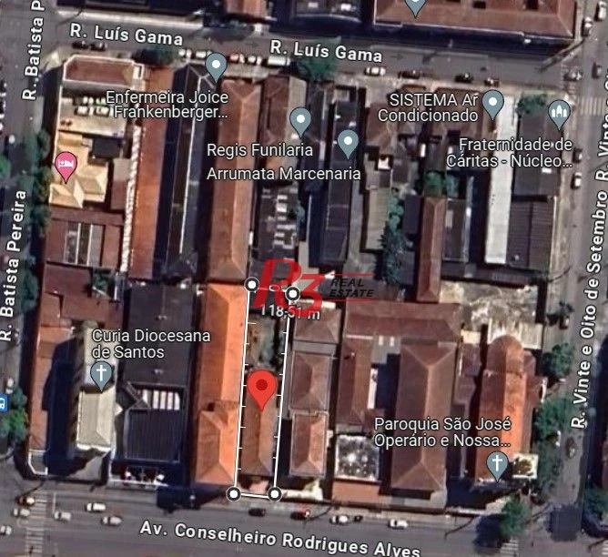 Terreno à venda, 490 m² por R$ 1.500.000,00 - Macuco - Santos/SP