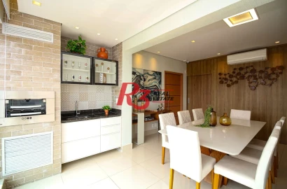Apartamento com 3 dormitórios à venda, 170 m² por R$ 2.490.000,00 - Boqueirão - Santos/SP