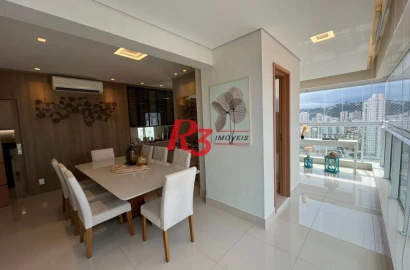 Apartamento com 3 suítes, 170 m² - venda por R$ 2.490.000 ou aluguel por R$ 20.000/mês - Boqueirão - Santos/SP