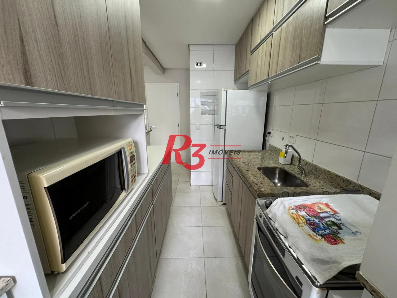 Apartamento com 1 dormitório para alugar, 50 m² por R$ 5.800,00/mês - Gonzaga - Santos/SP