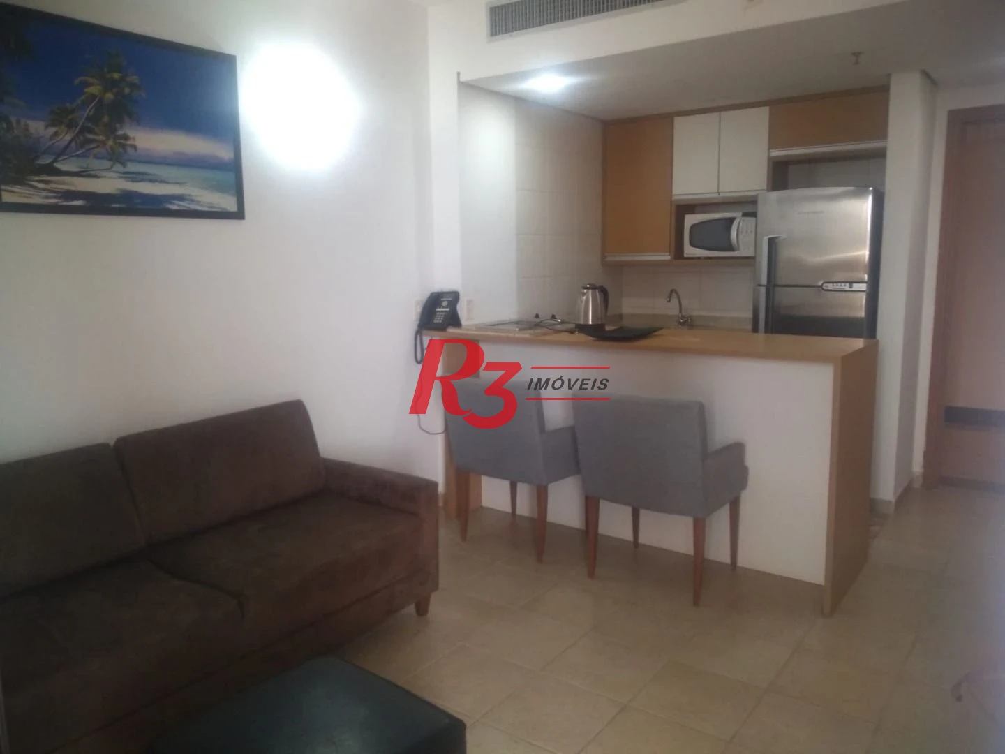 Flat com 1 dormitório à venda, 45 m² por R$ 515.000,00 - Boqueirão - Santos/SP