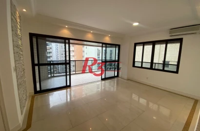 Apartamento com 3 dormitórios para alugar, 179 m² por R$ 11.000,02/mês - Gonzaga - Santos/SP