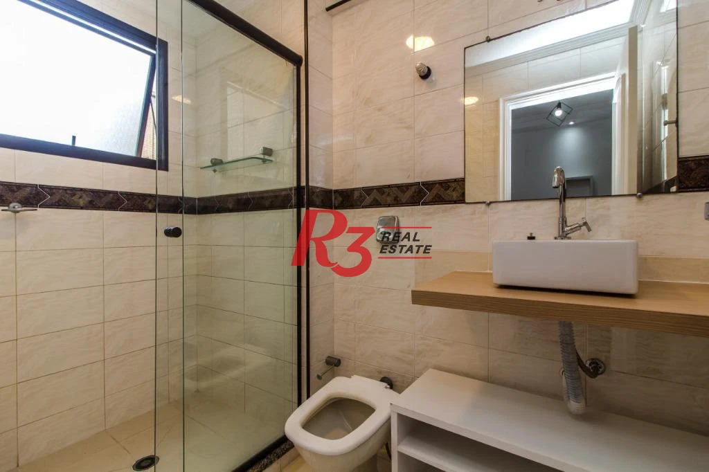 Apartamento com 3 dormitórios para alugar, 179 m² por R$ 11.000,02/mês - Gonzaga - Santos/SP