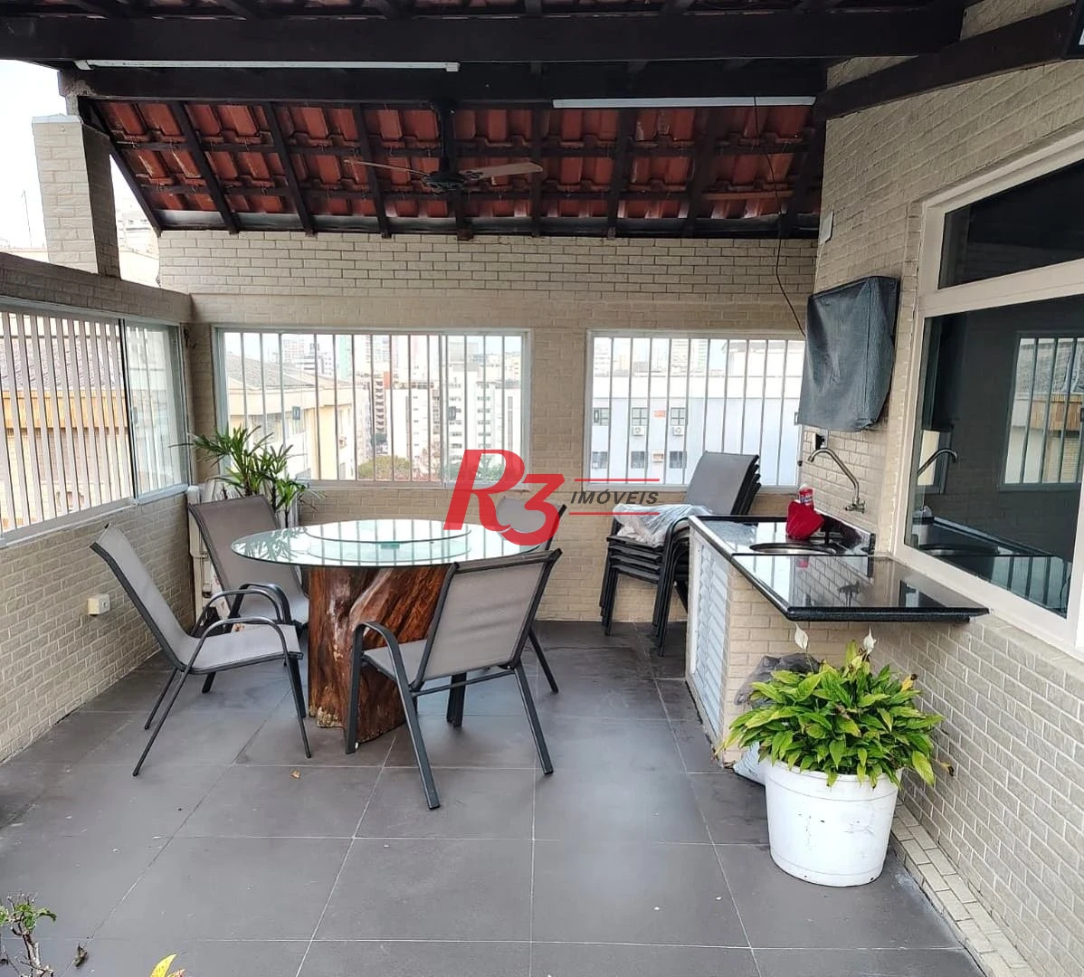 Cobertura com 3 dormitórios à venda, 300 m² por R$ 5.150.000,00 - Aparecida - Santos/SP