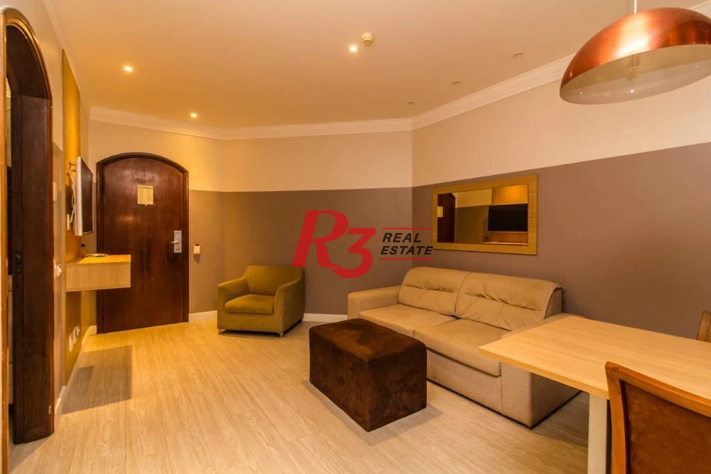 Flat com 1 dormitório à venda, 47 m² - Gonzaga - Santos/SP