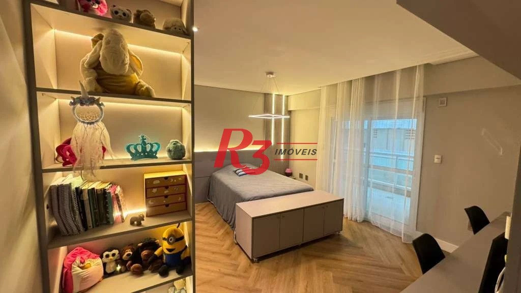 Apartamento com 4 dormitórios à venda, 360 m² por R$ 7.000.000,00 - Gonzaga - Santos/SP