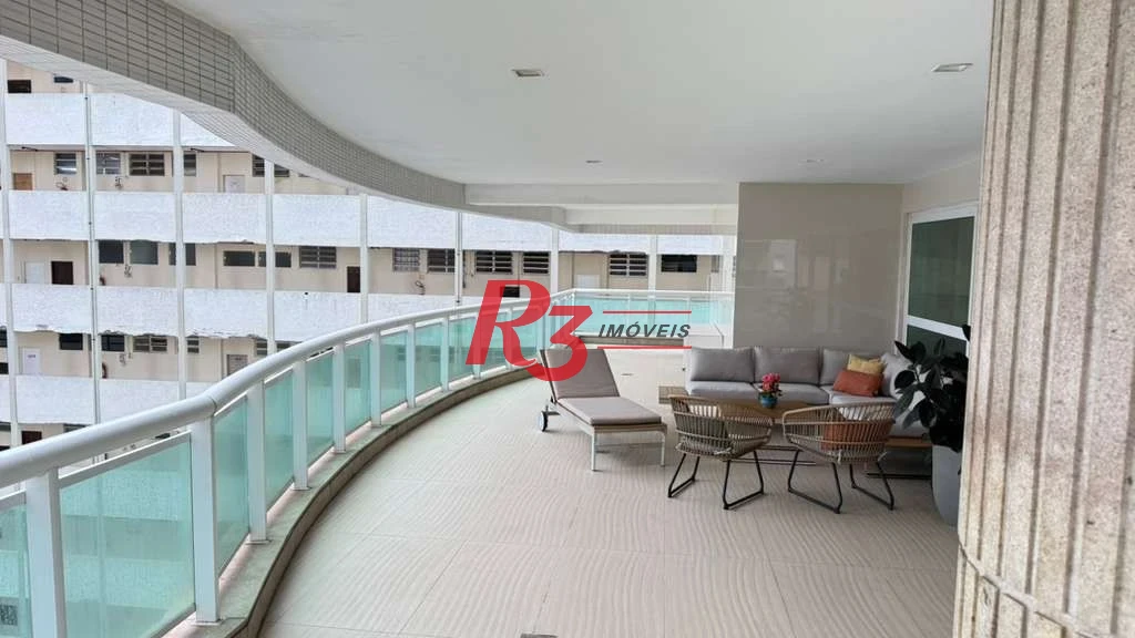Apartamento com 4 dormitórios à venda, 360 m² por R$ 7.000.000,00 - Gonzaga - Santos/SP