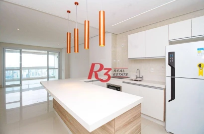 Apartamento com 1 dormitório à venda, 106 m² por R$ 1.385.000,00 - Aparecida - Santos/SP