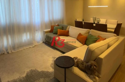 Apartamento com 3 dormitórios à venda, 133 m² por R$ 1.300.000,00 - Gonzaga - Santos/SP