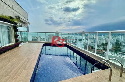 Cobertura com 3 dormitórios à venda, 273 m² por R$ 4.950.000,00 - Boqueirão - Santos/SP