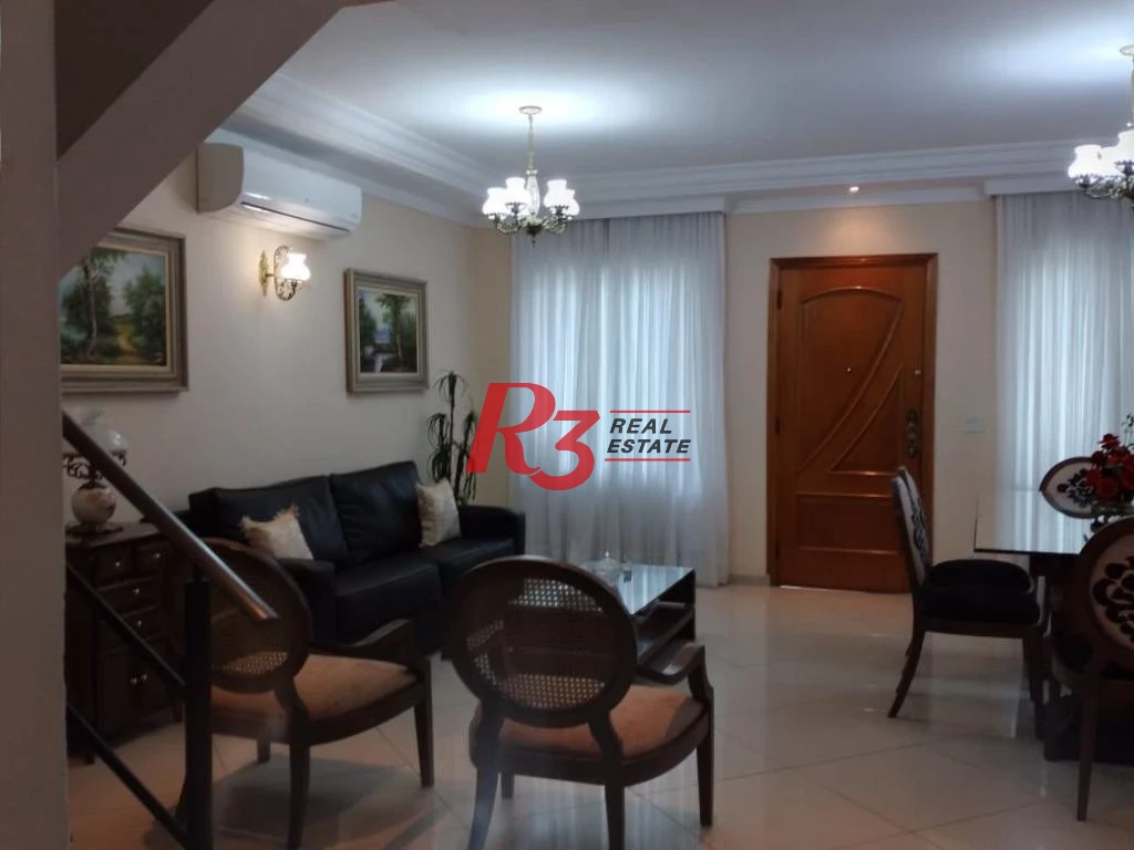 Casa Tríplex  à venda com 4 dormitórios, piscina, churrasqueira,  237 m² - Campo Grande - Santos/SP