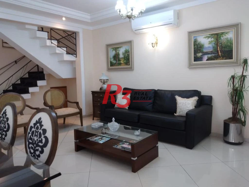 Casa Tríplex  à venda com 4 dormitórios, piscina, churrasqueira,  237 m² - Campo Grande - Santos/SP