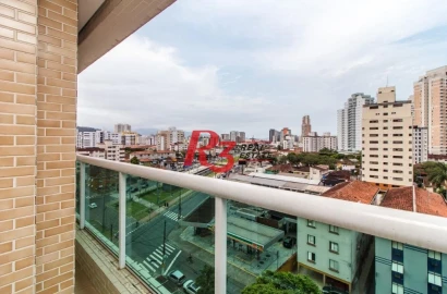 Apartamento com 1 dormitório para alugar, 51 m² por R$ 3.500,00/mês - José Menino - Santos/SP