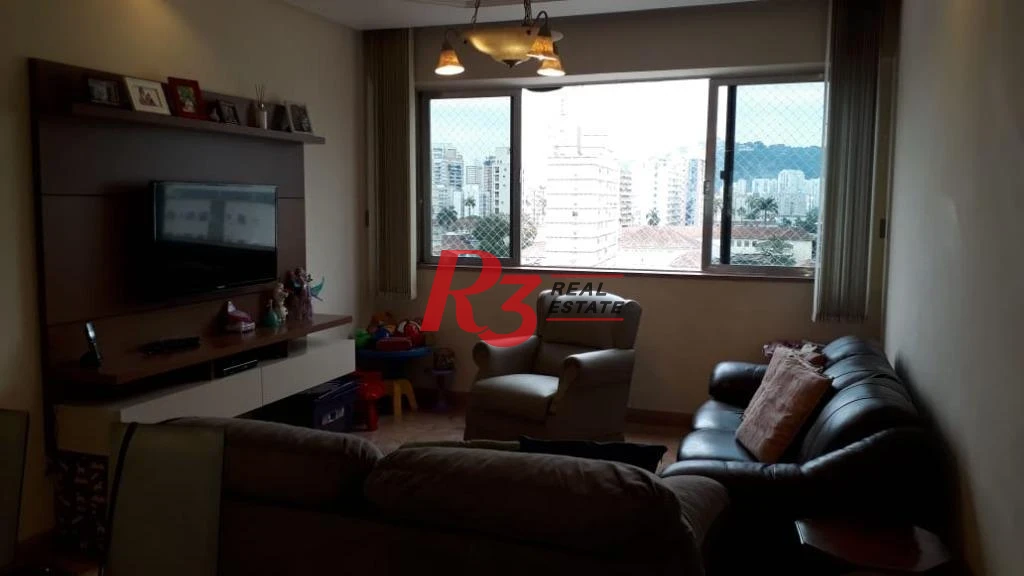 Apartamento com 3 dormitórios à venda, 130 m² - Gonzaga - Santos/SP