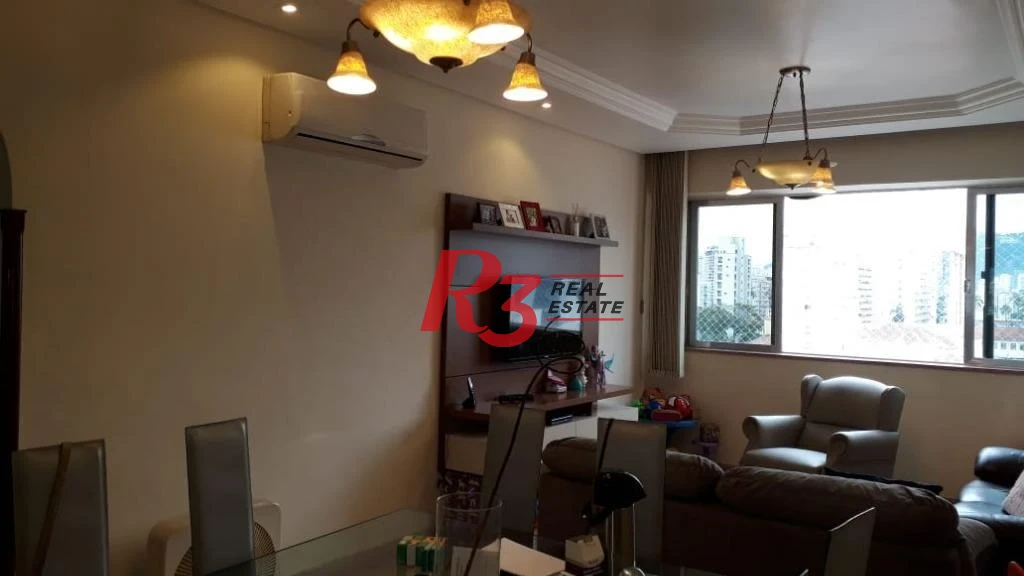 Apartamento com 3 dormitórios à venda, 130 m² - Gonzaga - Santos/SP