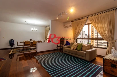 LINDO, REFORMADO E AMPLO AP. À VENDA NA PONTA DA PRAIA ! 162 M², 3 DORMS, 2 VAGAS, VISTA MAR !! OPORTUNIDADE !!!