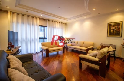 Apartamento com 3 dormitórios à venda, 143 m² por R$ 1.290.000,00 - Aparecida - Santos/SP